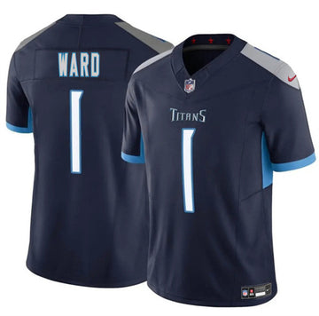 Cameron Ward Tennessee Titans navy FUSE jersey