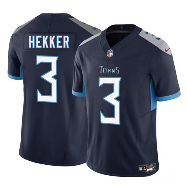 Johnny Hekker Tennessee Titans navy FUSE jersey