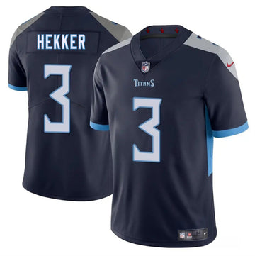 Johnny Hekker Tennessee Titans navy jersey