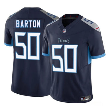 Cody Barton Tennessee Titans navy FUSE jersey