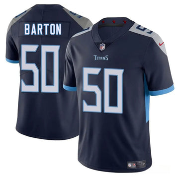 Cody Barton Tennessee Titans navy jersey
