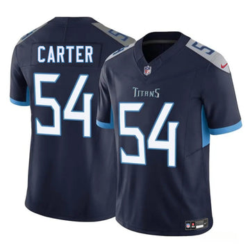 Lorenzo Carter Tennessee Titans navy FUSE jersey