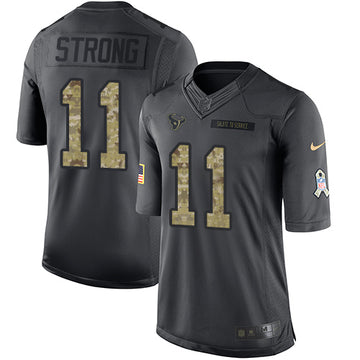 Jaelen Strong Houston Texans black Salute To Service jersey