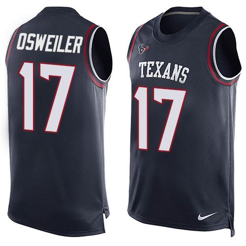 Brock Osweiler Houston Texans navy jersey