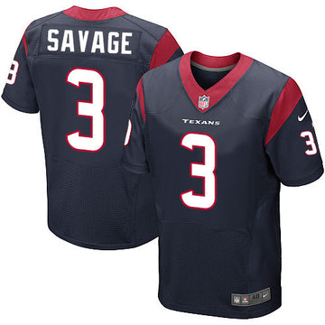 Tom Savage Houston Texans navy Elite jersey
