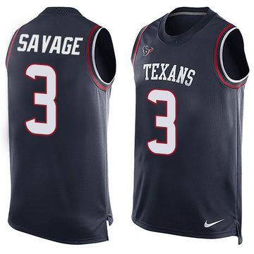 Tom Savage Houston Texans navy jersey