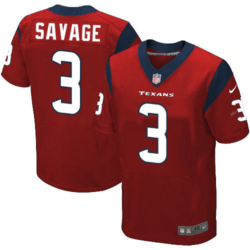Tom Savage Houston Texans red Elite jersey