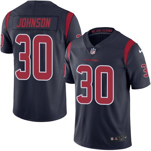Kevin Johnson Houston Texans navy jersey