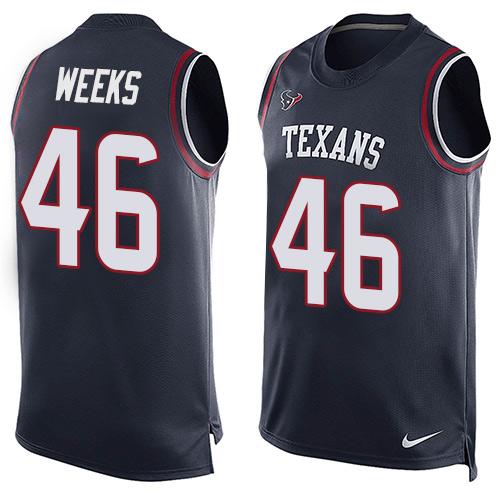 Jon Weeks Houston Texans navy jersey