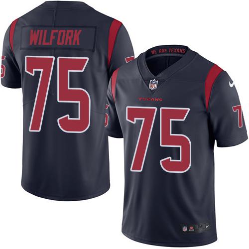 Vince Wilfork Houston Texans navy jersey