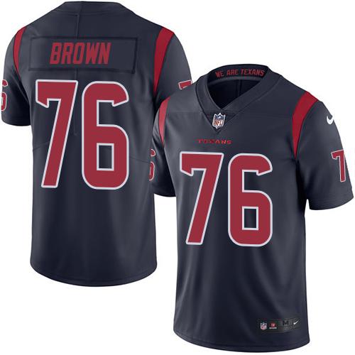 Duane Brown Houston Texans navy jersey