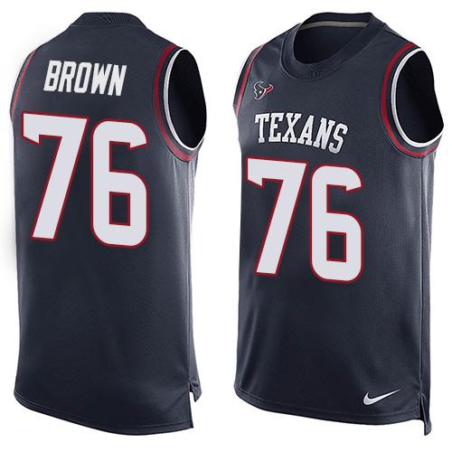 Duane Brown Houston Texans navy jersey