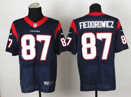 CJ Fiedorowicz Houston Texans navy Elite jersey