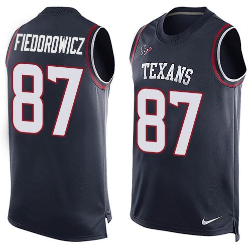 CJ Fiedorowicz Houston Texans navy jersey