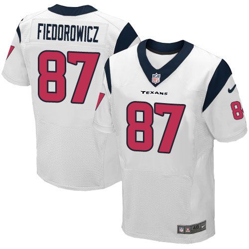 CJ Fiedorowicz Houston Texans white Elite jersey