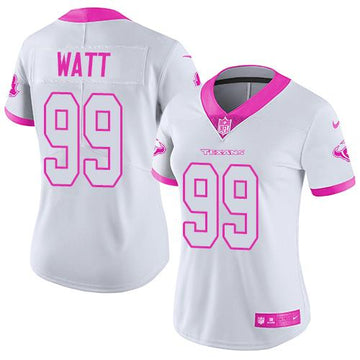 JJ Watt Houston Texans white-pink Fashion jersey