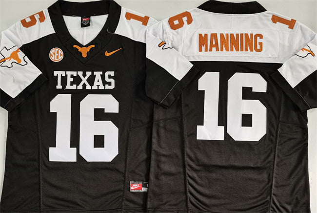 Peyton Manning Texas Longhorns black-white jersey