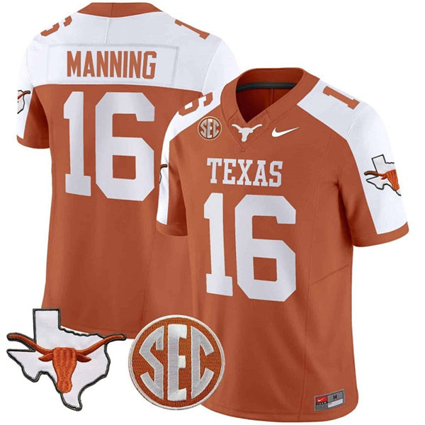 Peyton Manning Texas Longhorns orange-white jersey