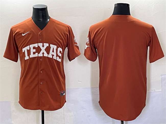 Custom Texas Longhorns orange jersey
