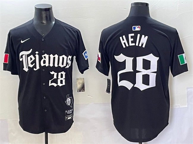 Jonah Heim Texas Rangers black jersey