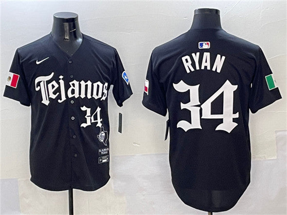 Nolan Ryan Texas Rangers black jersey