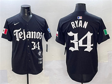 Nolan Ryan Texas Rangers black jersey