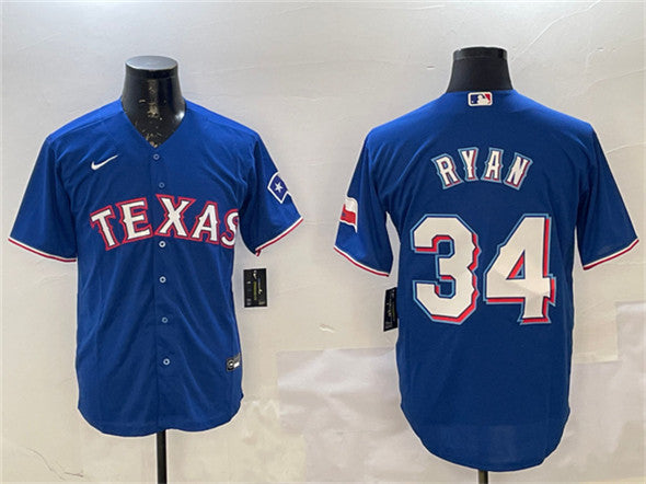 Nolan Ryan Texas Rangers royal jersey
