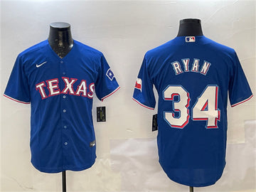 Nolan Ryan Texas Rangers royal jersey