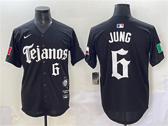 Josh Jung Texas Rangers black jersey