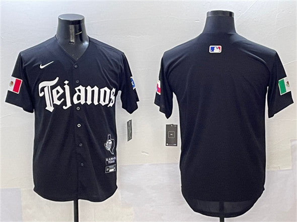 Custom Texas Rangers black jersey