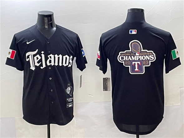 Team Big Logo Texas Rangers black jersey