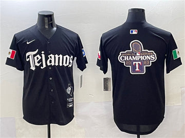 Team Big Logo Texas Rangers black jersey