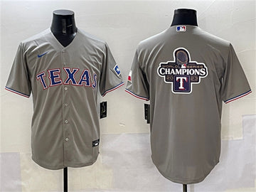 Team Big Logo Texas Rangers gray jersey