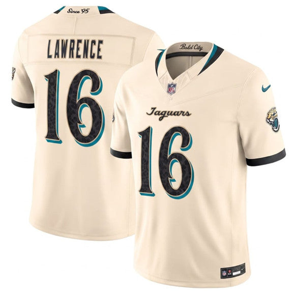 Trevor Lawrence Jacksonville Jaguars cream Limited jersey