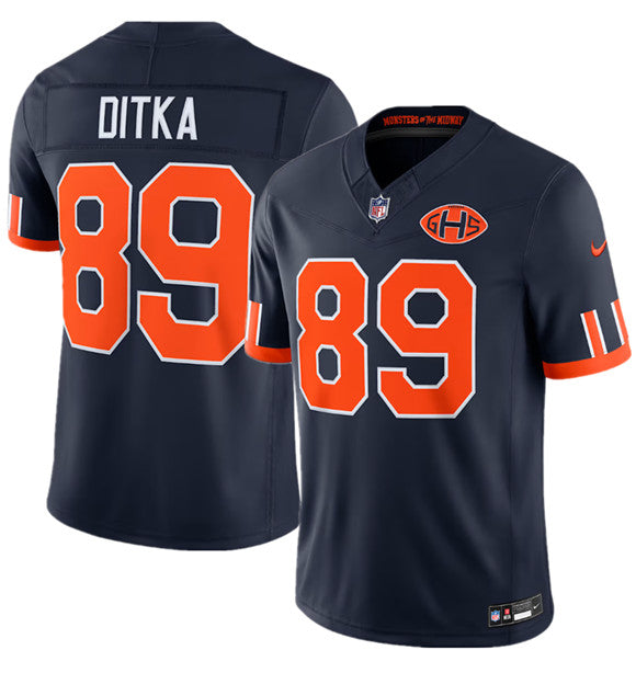 Mike Ditka Chicago Bears navy Limited jersey