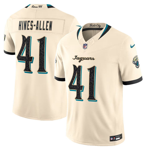 Josh Hines-Allen Jacksonville Jaguars cream Limited jersey