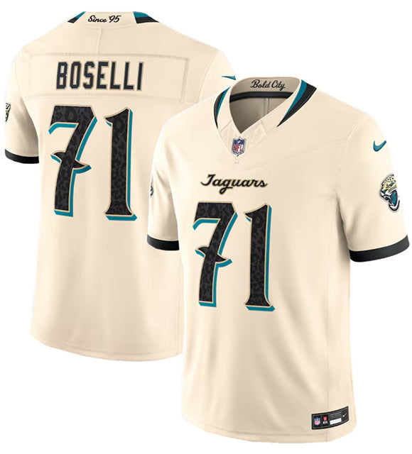 Tony Boselli Jacksonville Jaguars cream Limited jersey