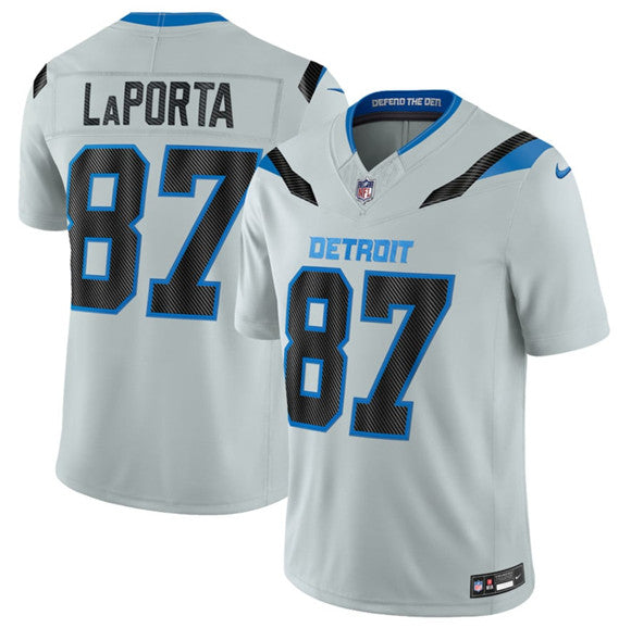 Sam LaPorta Detroit Lions silver Limited jersey