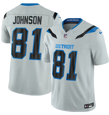 Calvin Johnson Detroit Lions silver Limited jersey