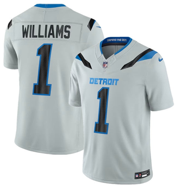 Jameson Williams Detroit Lions silver Limited jersey
