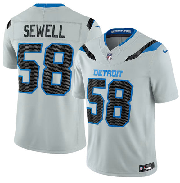 Penei Sewell Detroit Lions silver Limited jersey