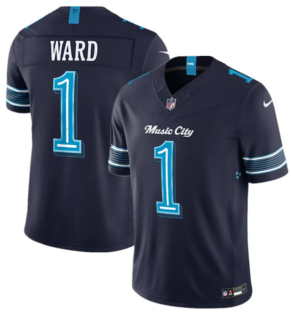 Cameron Ward Tennessee Titans navy Limited jersey