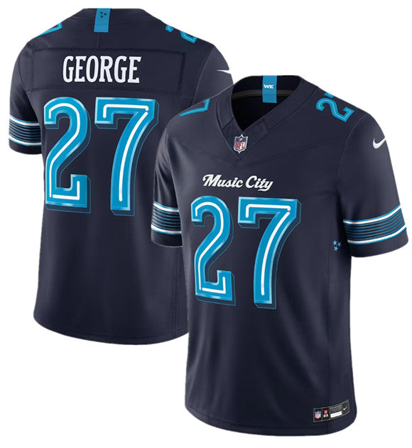 Eddie George Tennessee Titans navy Limited jersey