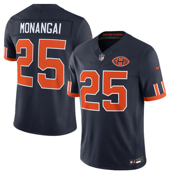 Kyle Monangai Chicago Bears navy Limited jersey