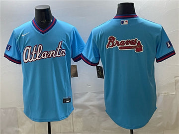 Team Big Logo Atlanta Braves blue City Connect jersey