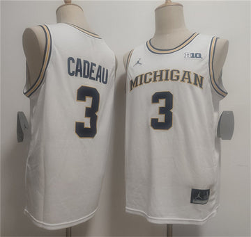 Elliot Cadeau Michigan Wolverines white Vapor jersey
