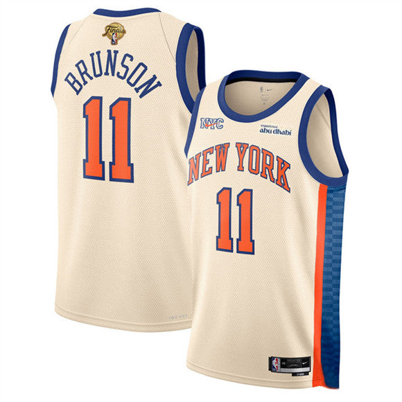 Jalen Brunson New York Knicks cream City Edition jersey