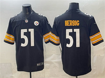 Nick Herbig Pittsburgh Steelers black Vapor jersey