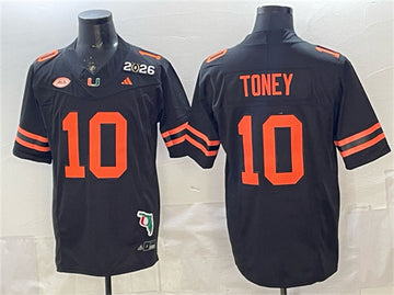 Malachi Toney Miami Hurricanes black jersey