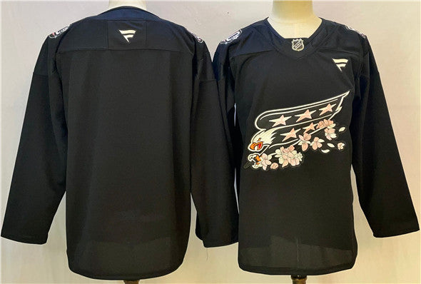 Custom Washington Capitals black jersey